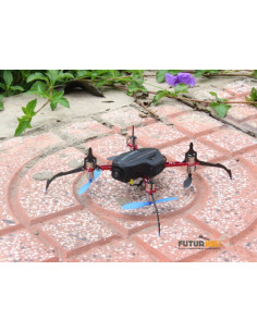 Châssis carbone alu rouge blade nano QX2 ou Glimpse Option Rakonheli 2