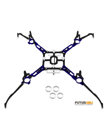 Châssis carbone alu rouge blade nano QX2 ou Glimpse Option Rakonheli