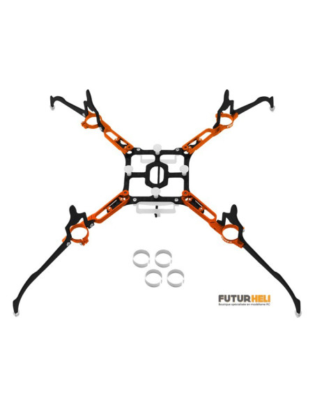 Châssis carbone alu rouge blade nano QX2 ou Glimpse Option Rakonheli