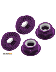 Ecrous M5 nylstop (X4) CW violet Rakonheli