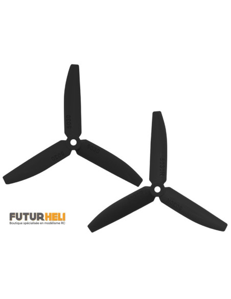 Hélice 3 pales verte 5030 (CW et CCW) Rakonheli