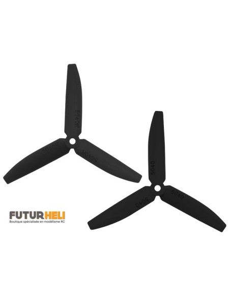 Hélice 3 pales vert 5040 (CW et CCW) Rakonheli