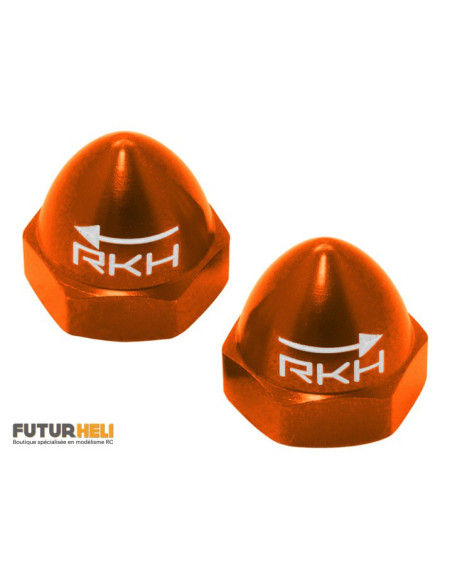 Ecrou M5 alu noir 1x Cw 1 x Ccw Rakonheli