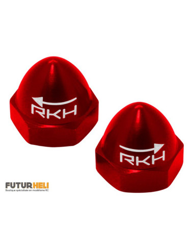 Ecrou M5 alu orange 1x Cw 1 x Ccw Rakonheli