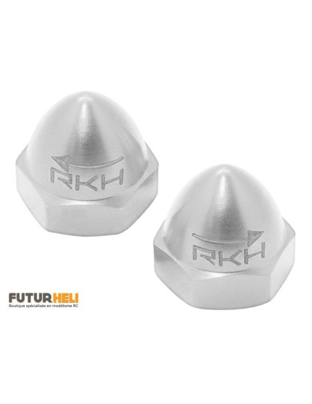 Ecrou M5 alu rouge 1x Cw 1 x Ccw Rakonheli