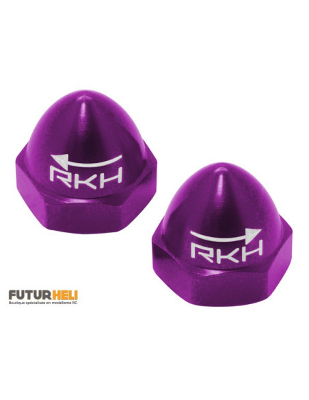 Ecrou M5 alu violet 1x Cw 1 x Ccw Rakonheli