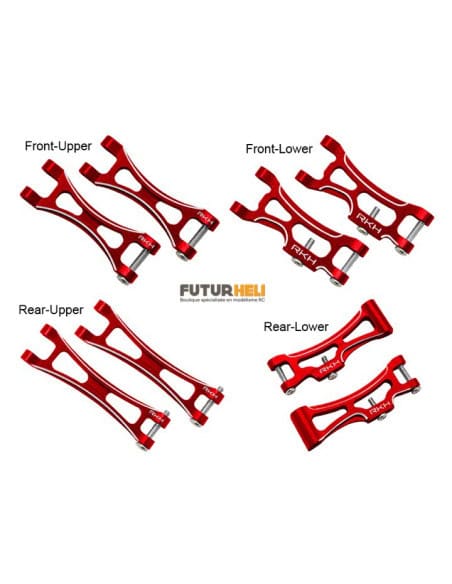 Set triangles alu rouge ecx 1/24 option Rakonheli