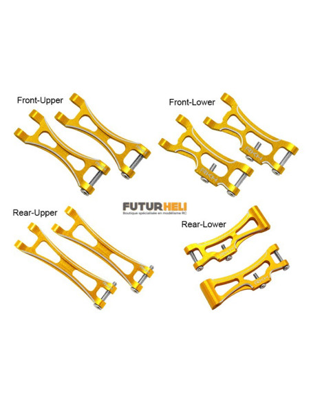 Set triangles alu argent ecx 1/24 option Rakonheli
