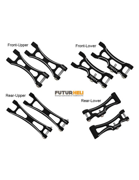 Set triangles alu bleu ecx 1/24 option Rakonheli