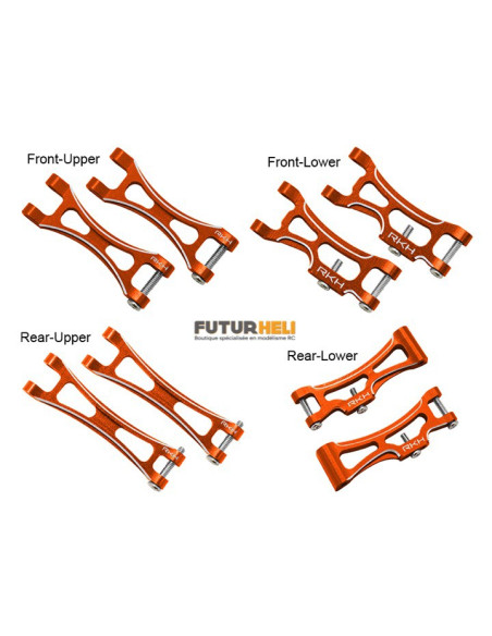 Set triangles alu noir ecx 1/24 option Rakonheli