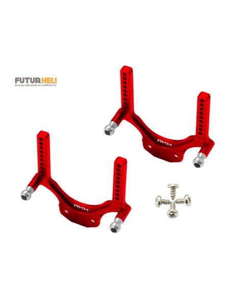 Support carrosserie alu rouge ECX 1/24 4WD option Rakonheli