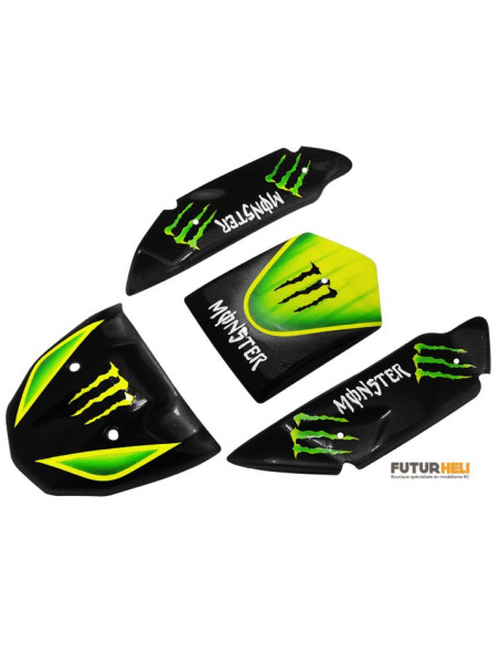 Carrosserie monster Rouge ECX 1/24 roost 4WD option Rakonheli