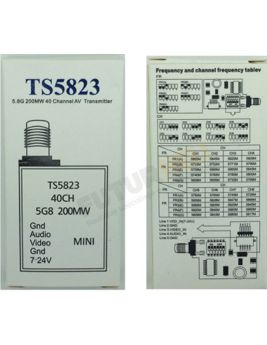 Emetteur 200 mw 5,8 ghz 40ch TS5823