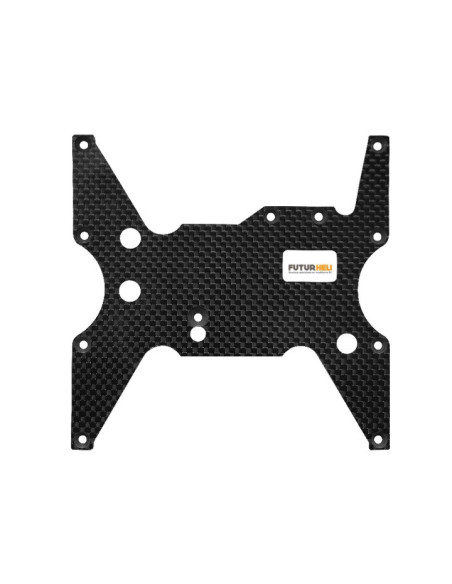 Plaque châssis carbone milieu inférieur Losi 1/8eme option Rakonheli