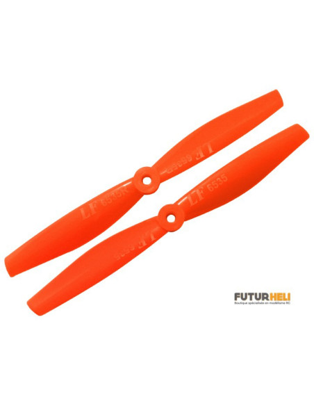 Hélices multirotor 6,5 x 3,5 CW/CCW blanc Rakonheli