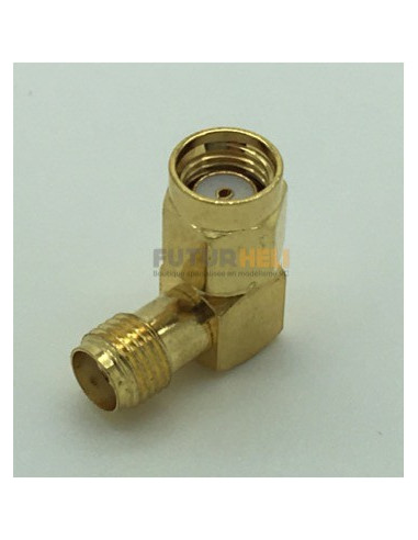 Adaptateur 90° antenne FPV femelle / femelle