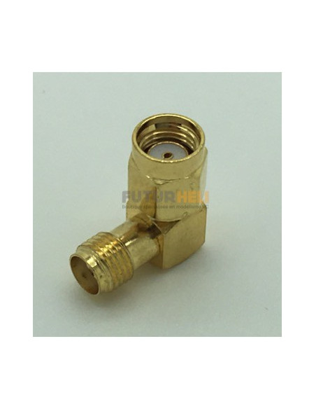 Adaptateur 90° antenne FPV femelle / femelle