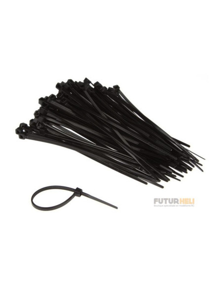 Colliers nylon 100 pièces L150mm largeur 3mm