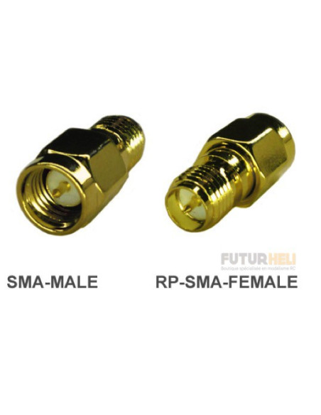 Adaptateur 90° antenne FPV femelle / femelle