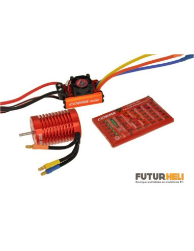 Motorisation Cobra Brushless Complètemoteur 4370KV+Variateur+Carte