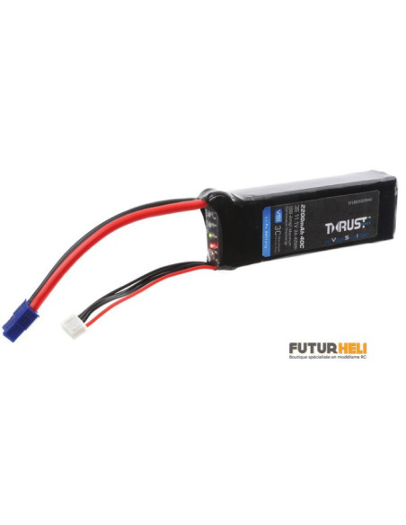 Batterie lipo 2200 mAh 3S 11,1v 40C Thrust EFLB22003S40