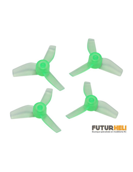 Hélices rouges transparente  3pales 31mm Inductrix/FPV tinywhoop Option Rakonheli