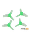 Hélices rouges transparente  3pales 31mm Inductrix/FPV tinywhoop Option Rakonheli
