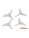 Hélices rose transparente  3pales 31mm Inductrix/FPV tiny whoop Option Rakonheli