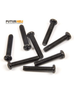 Vis taraudeuse  tête ronde 4 x 25 mm ( x8)  T2M T4928/76