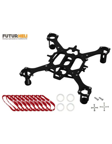 Châssis 90mm Rouge pour moteurs 7mm Option rakonheli