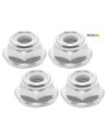 Ecrous alu argent M5 Nylstop (x4 ) CW Rakonheli