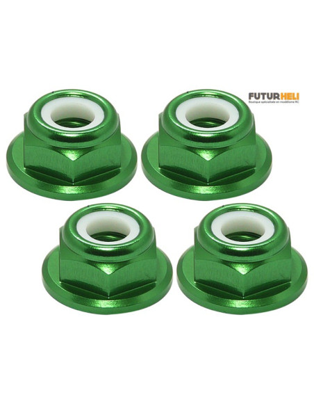 Ecrous alu or M5 Nylstop (x4 ) CW Rakonheli