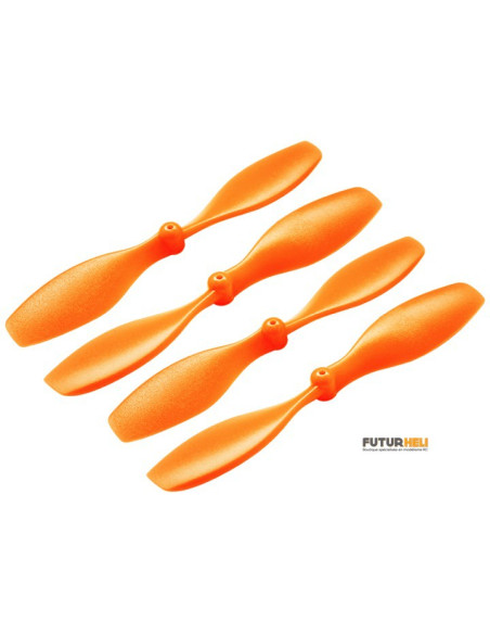 Hélices 56mm rouge (x4) 2xCW et 2XCCW Rakonheli