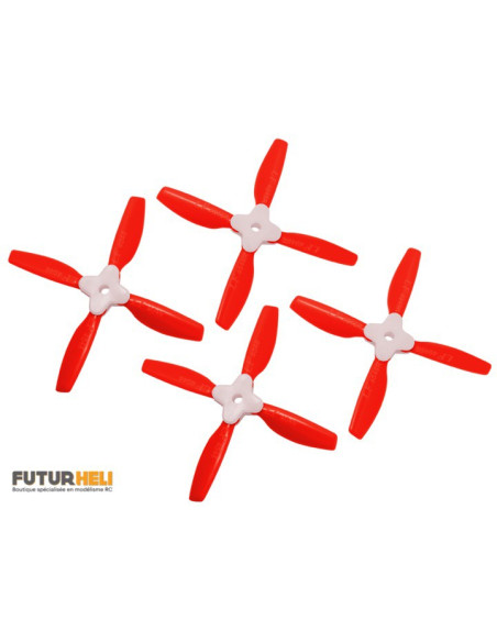 Hélice repliable 4 pales rouge 4045 (x4) Rakonheli