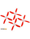 Hélice repliable 4 pales rouge 4045 (x4) Rakonheli