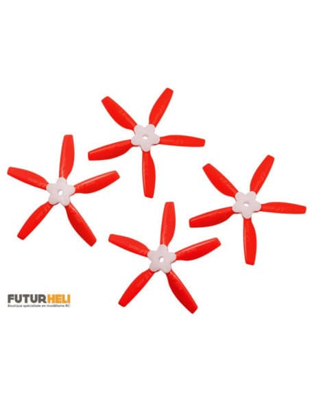 Hélice repliable 4 pales rouge 4045 (x4) Rakonheli