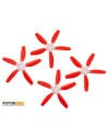 Hélice repliable 4 pales rouge 4045 (x4) Rakonheli