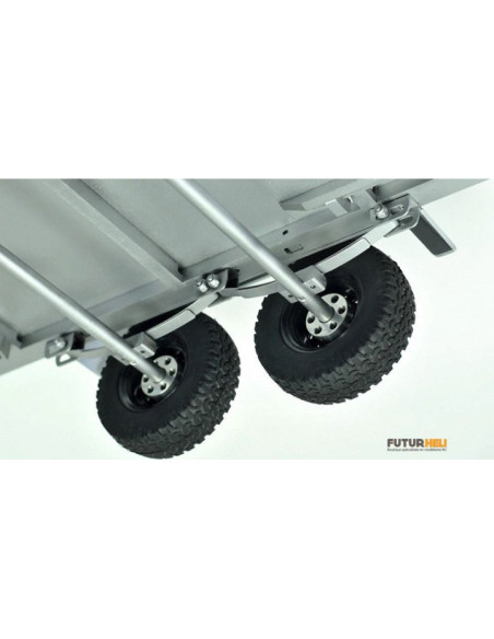 Remorque plateau 2 essieux 1/10eme