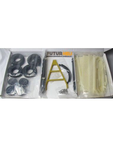 Remorque double essieu au 1:10 pour camion plateau 540x260mm