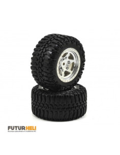 LOSB1079 Jantes et pneus AR Mini desert truck Losi