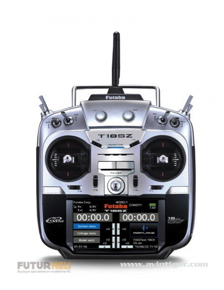 Futaba T18SZ mode 1 + 2 récepteurs R7008SB