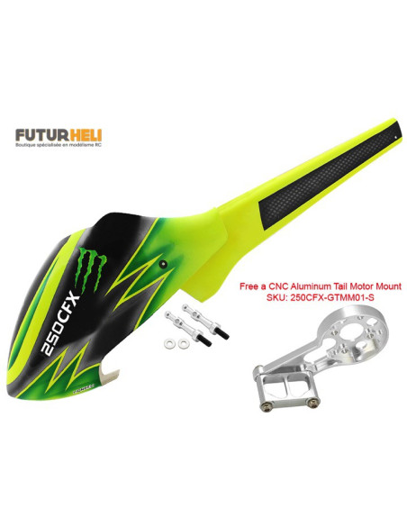 Fuselage fibre couleur1 blade 250CFX option Rakonheli 250CFX-GFC-L01