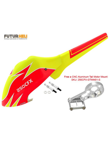 Fuselage fibre couleur4 blade 250CFX option Rakonheli 250CFX-GFC-L04