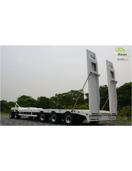 Remorque porte engins assemblée au 1/14 ème  Thicon models