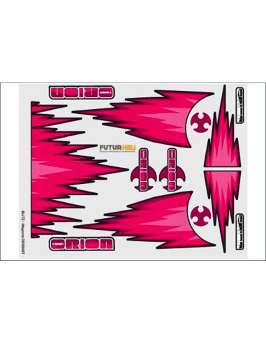 Planche autocollant Blitz magenta  ORi59057