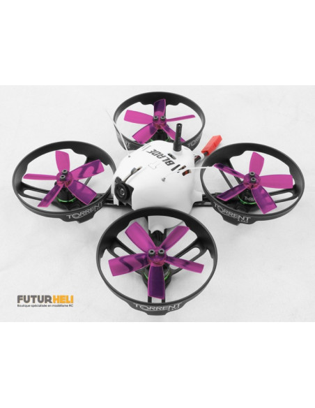 Hélice 5 pales violet transparent 2xCW 2x CCW axe 1,5mm