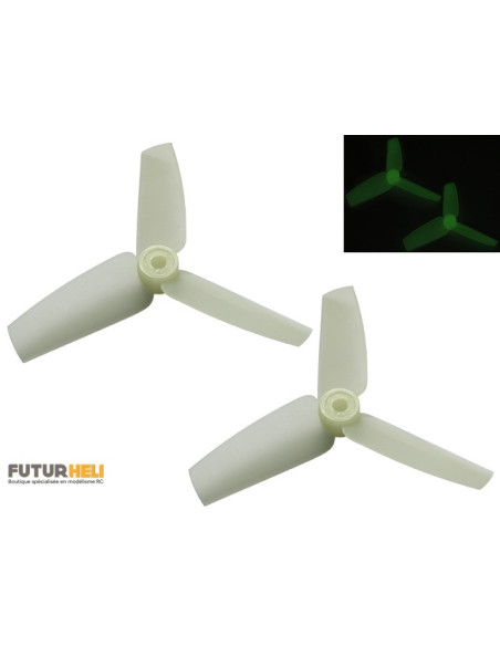 Hélice anticouple fluo 65mm vol de nuit Blade 130S Option Rakonheli