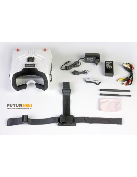 Masque HD FPV 7 pouces 5,8 GHZ 40 canaux Graupner