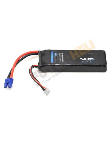 batterie lipo 3200 mAh 3S 11,1v 40C +Led+Fiche EC3 Trust EFLB32003S40