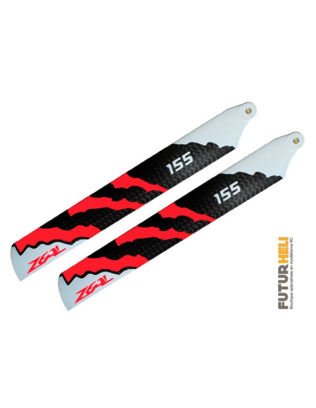 Pales 155mm Zeal Energy (neon orange) blade 180cfx-130 Stretched